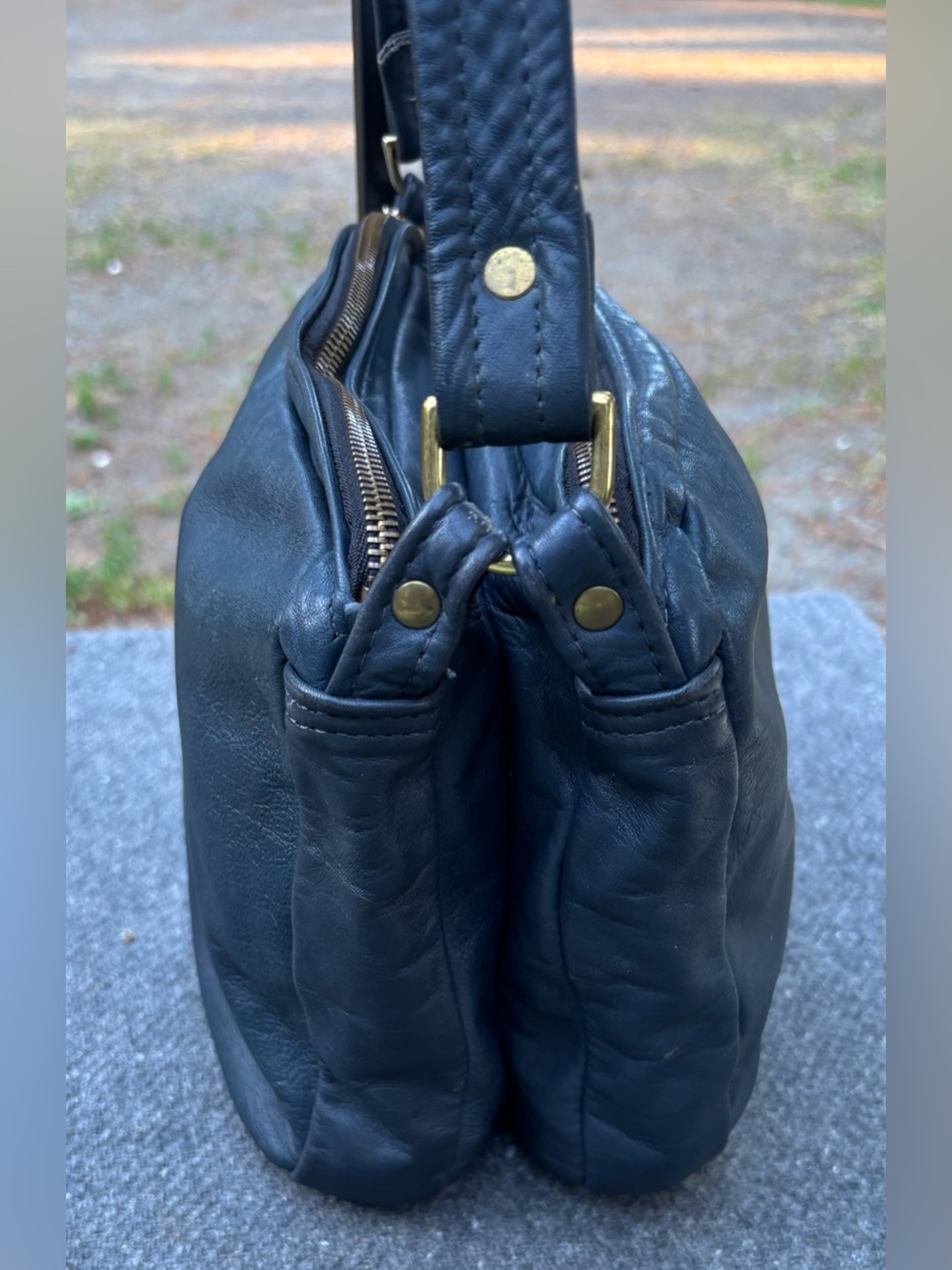 Guardian Leather Navy Concealed Carry Purse Made in USA - Picture 4 of 14